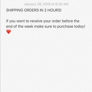 Shipping in 2 Hours!